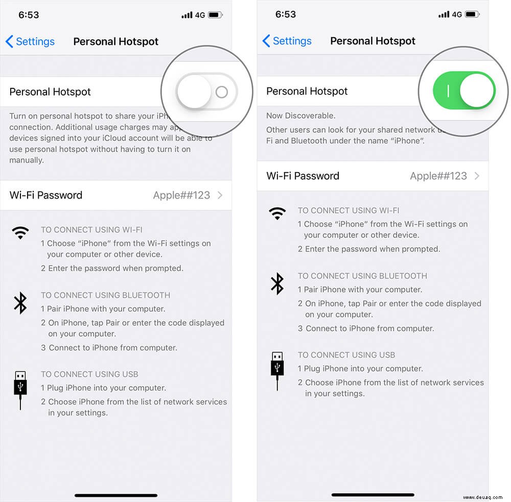 So verwandeln Sie Ihr iPhone in ein Modem:Tethered Internet Via iPhone 