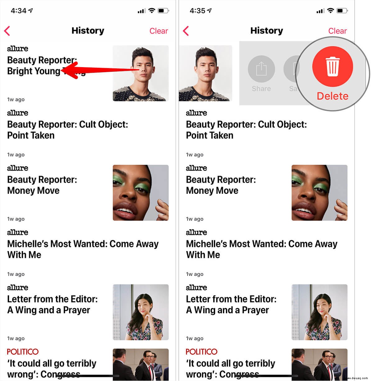 So löschen Sie den Apple News-Verlauf auf iPhone, iPad und Mac 