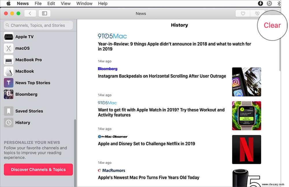 So löschen Sie den Apple News-Verlauf auf iPhone, iPad und Mac 
