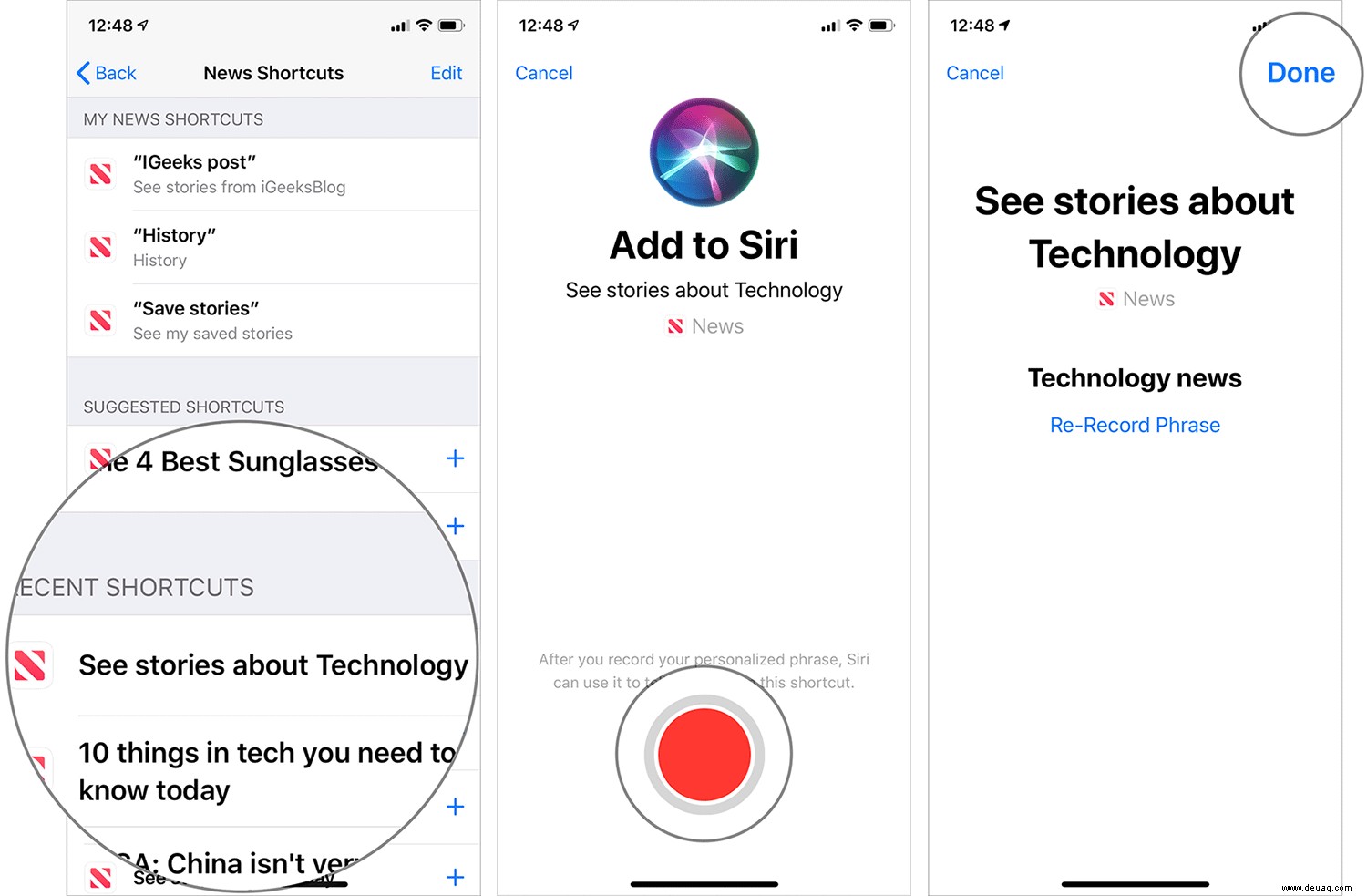 Tipps zur Verwendung von Siri-Kurzbefehlen mit Apple News auf iPhone und iPad 