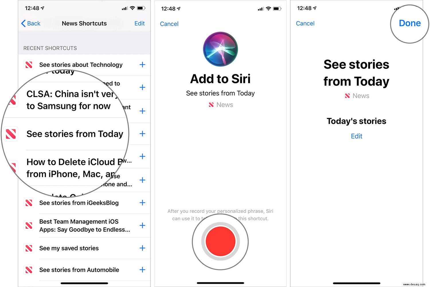 Tipps zur Verwendung von Siri-Kurzbefehlen mit Apple News auf iPhone und iPad 