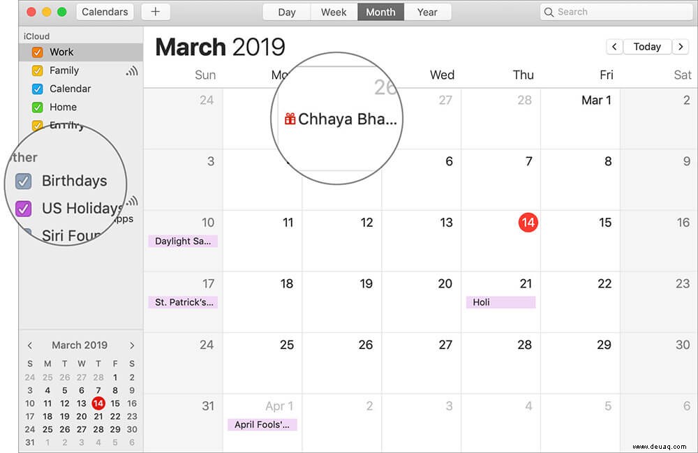 So zeigen Sie Geburtstage in der Apple Kalender-App auf iPhone, iPad oder Mac an 