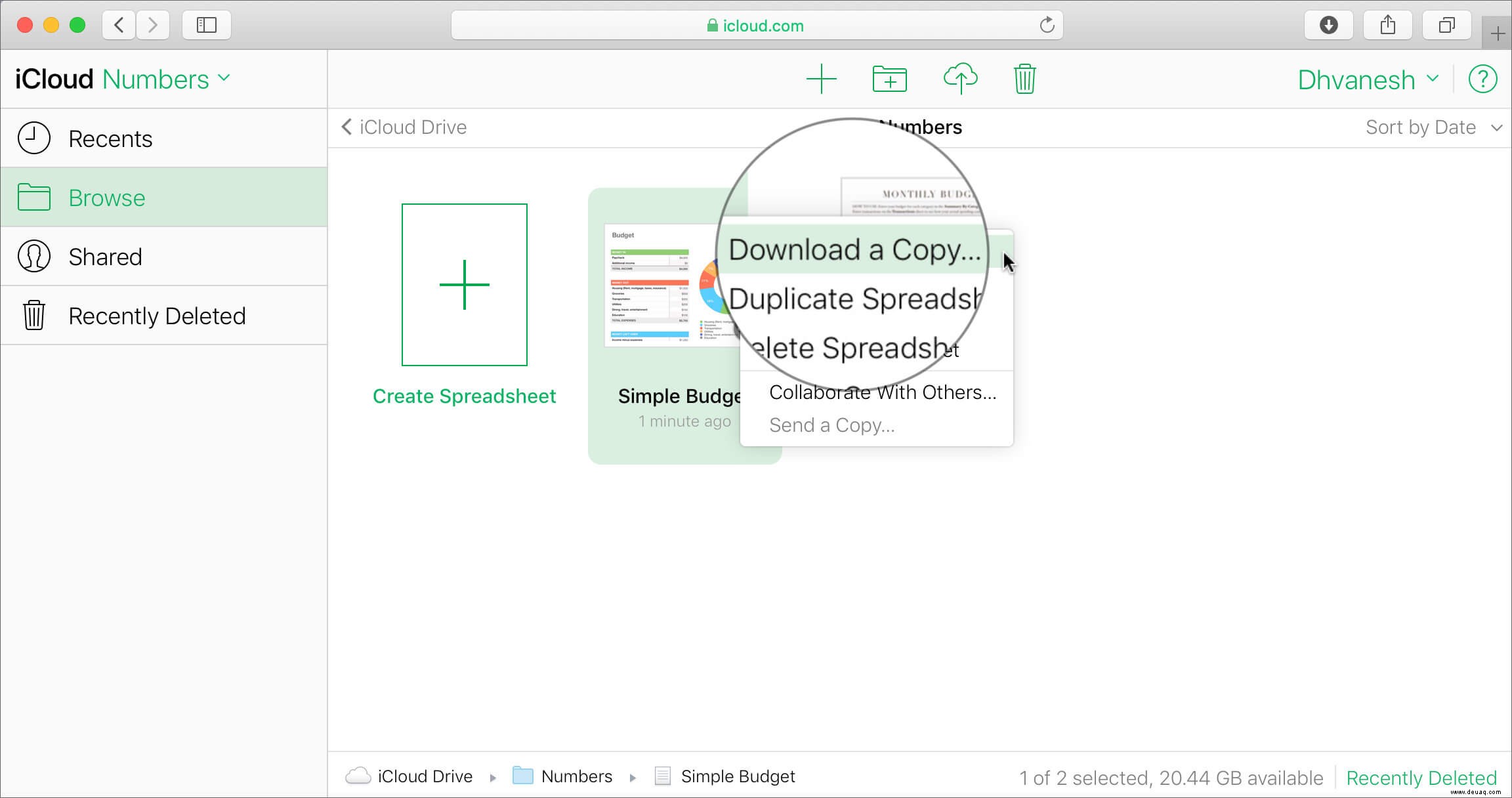 So exportieren Sie iWork-Dokumente aus iCloud 