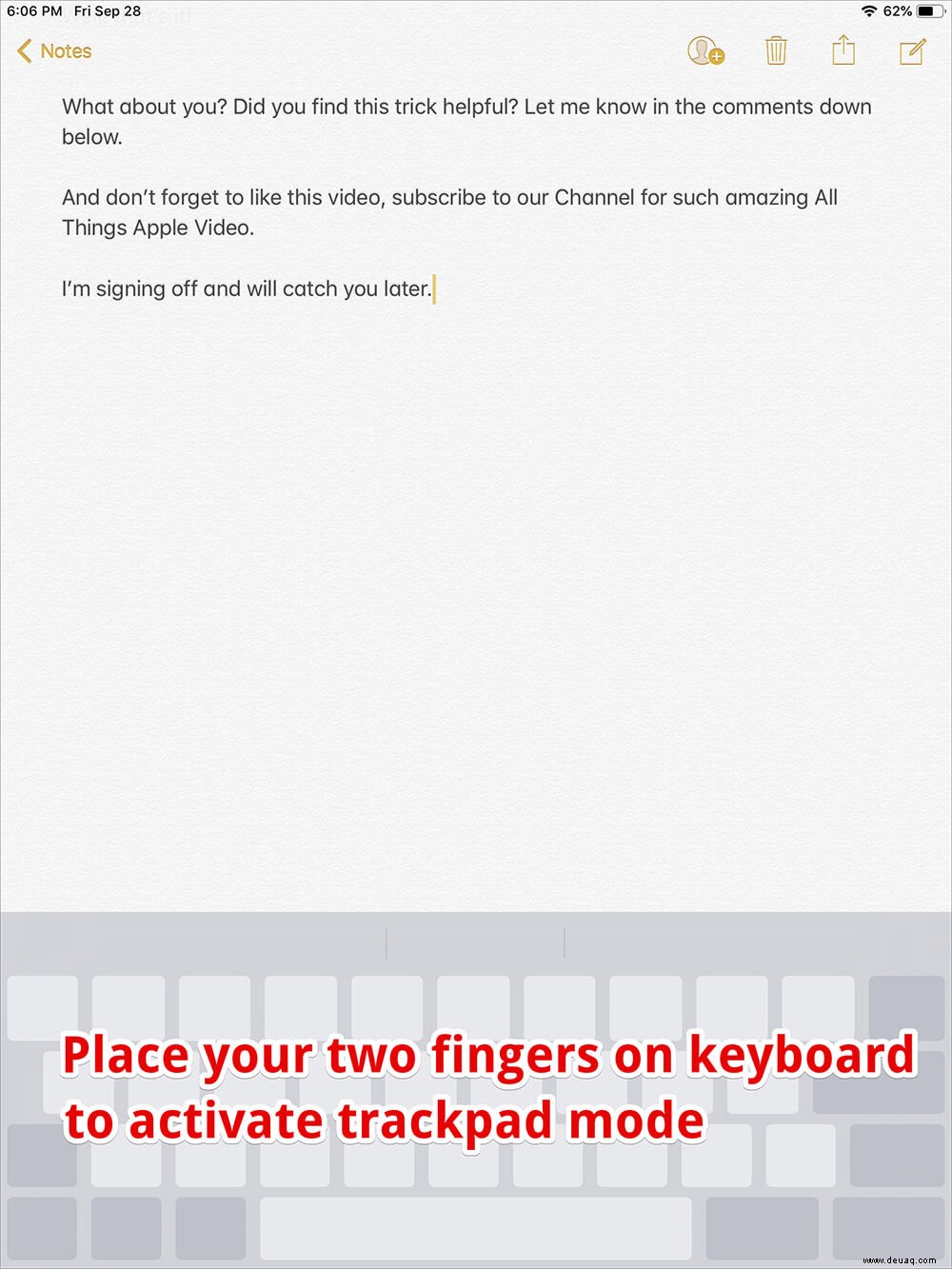 Tipps und Tricks zum Tippen auf dem iPad für schnelleres Tippen auf Ihrem Tablet 