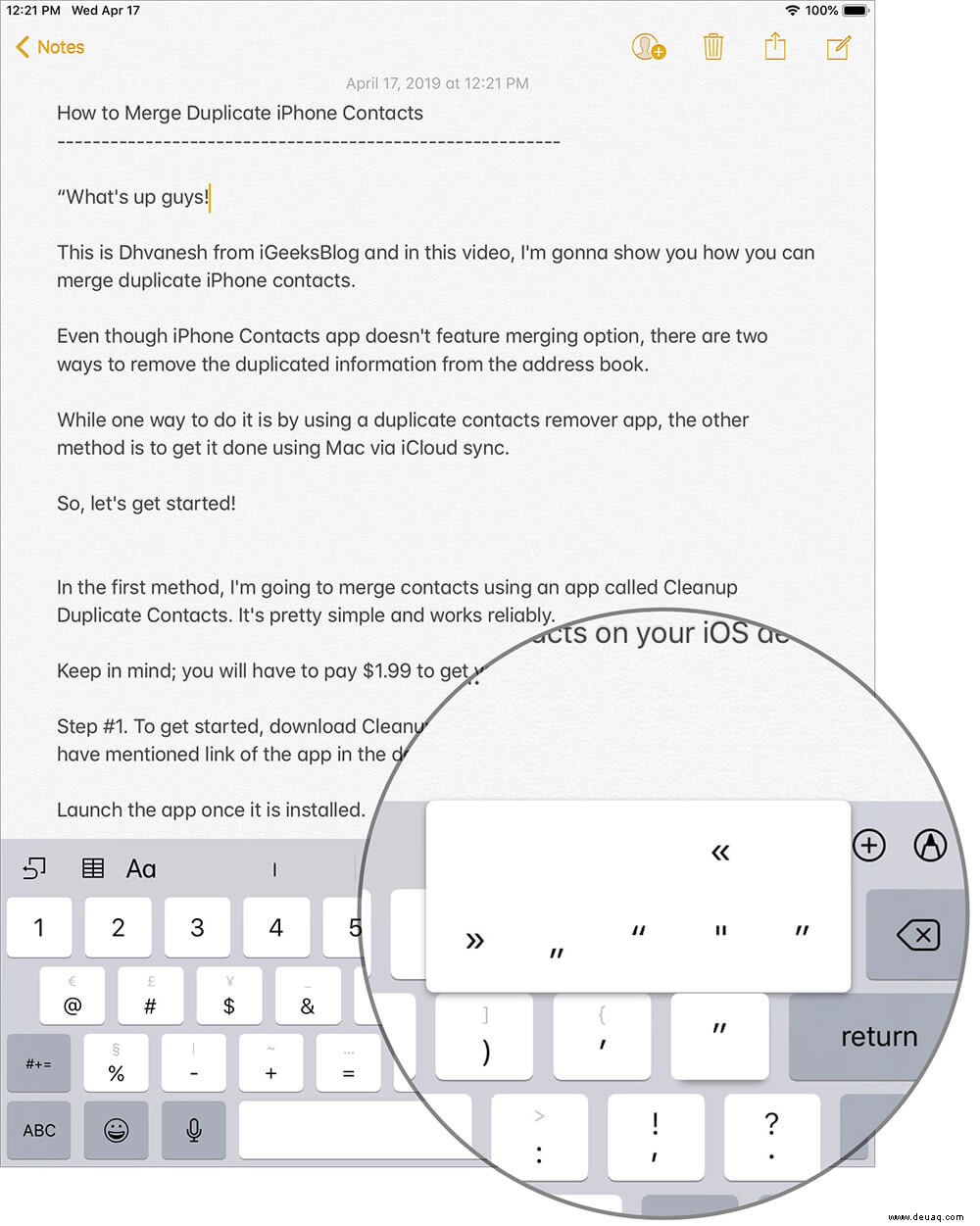 Tipps und Tricks zum Tippen auf dem iPad für schnelleres Tippen auf Ihrem Tablet 