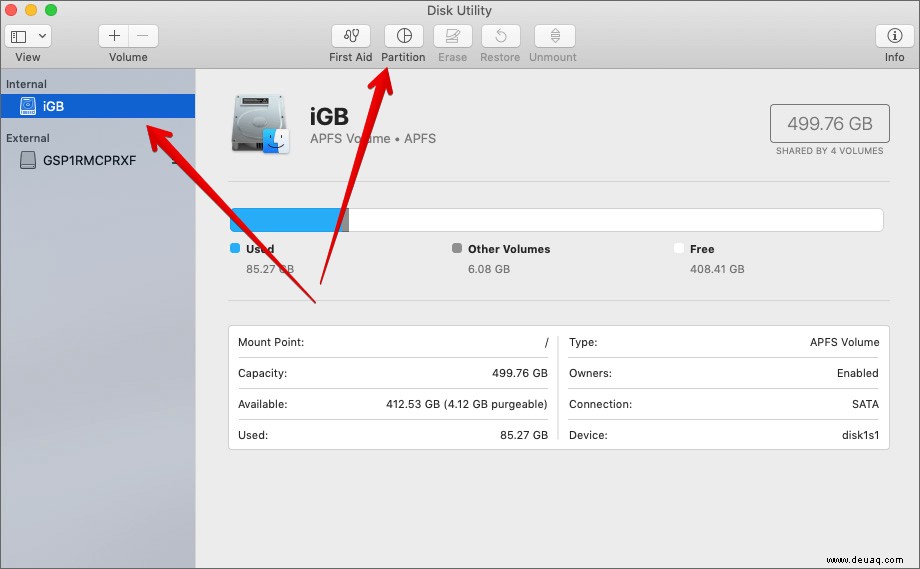 So erstellen Sie eine Partition auf einer Festplatte auf einem Mac:Übernehmen Sie die volle Kontrolle über Ihr Dateisystem 