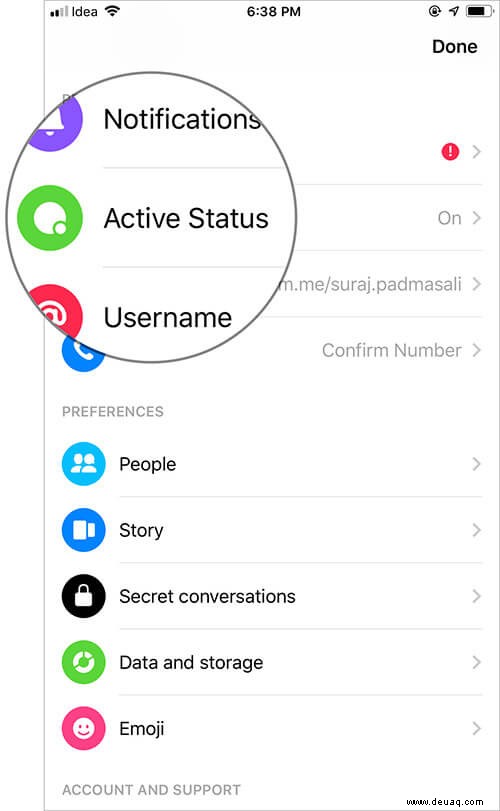 So verbergen Sie den aktiven Status in Facebook Messenger 