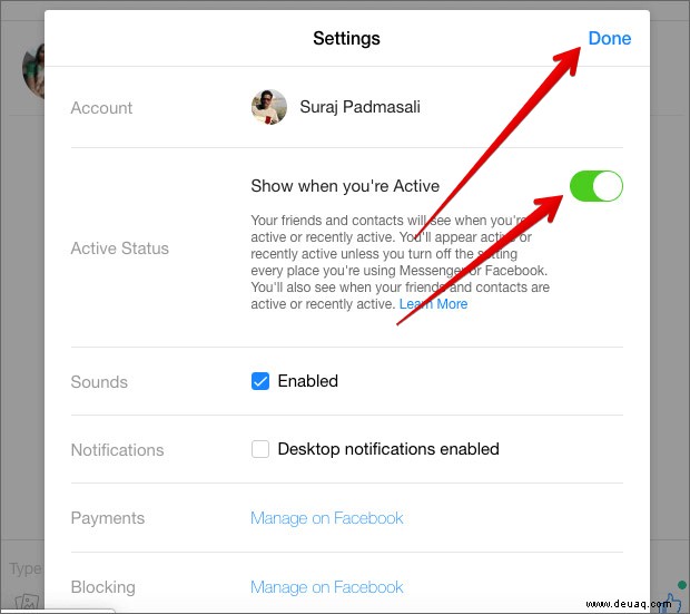 So verbergen Sie den aktiven Status in Facebook Messenger 