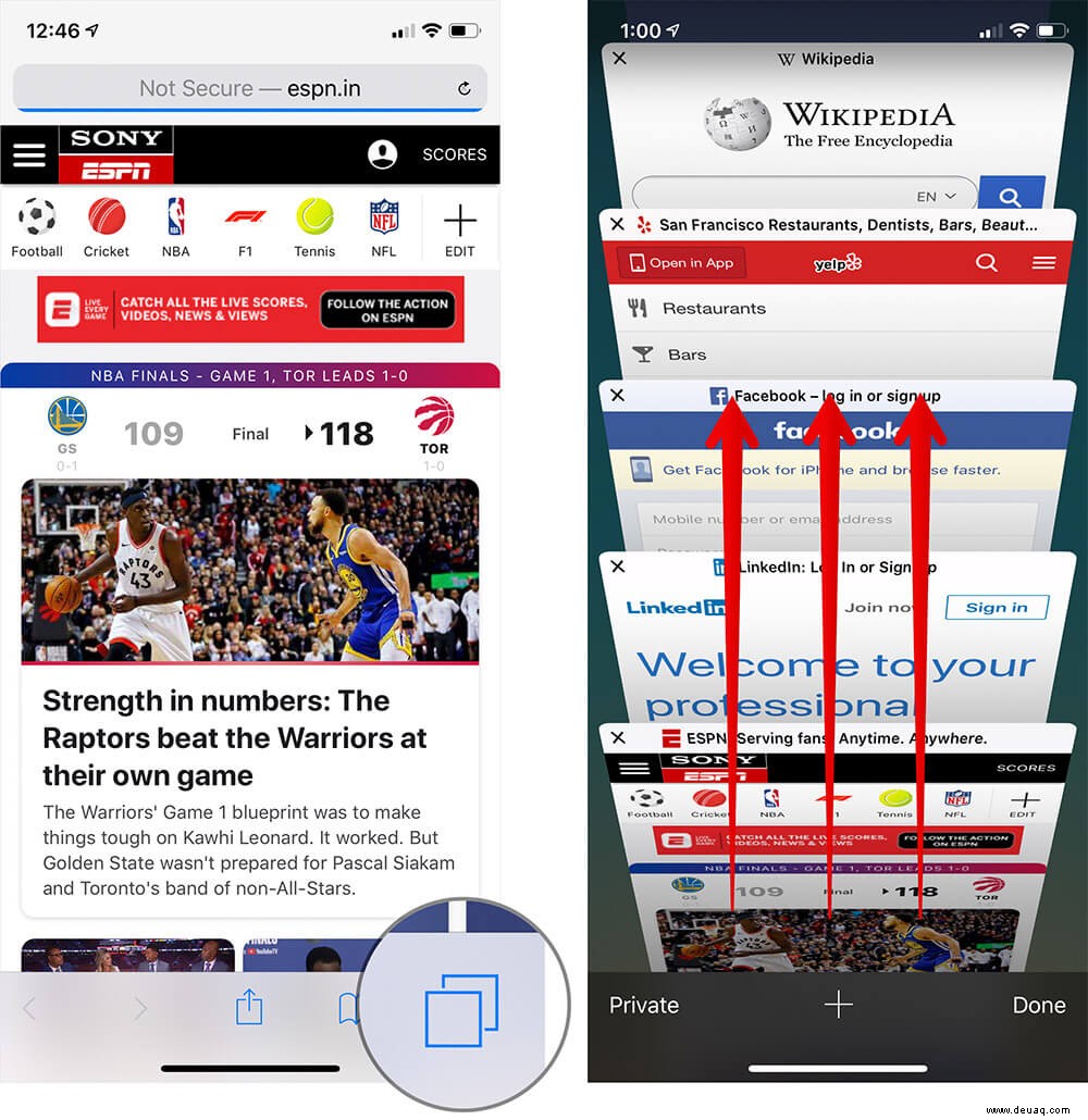 So verwenden Sie iCloud Safari Tabs auf Ihrem iPhone, iPad und Mac 