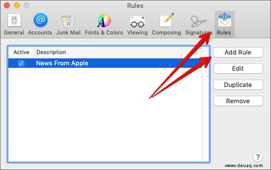 So markieren Sie E-Mails mit Farbcode in der Mail-App für Mac 