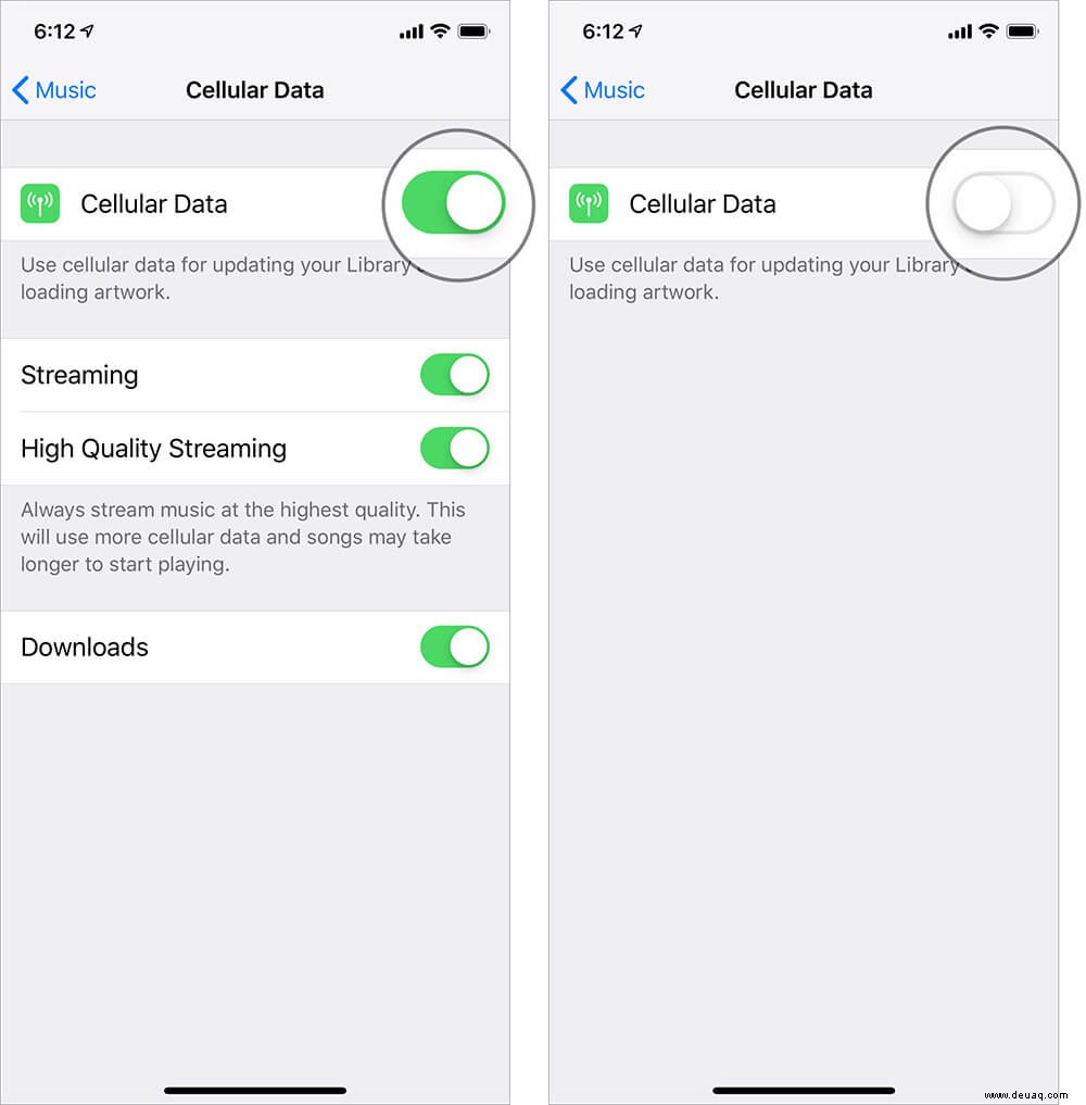 Tipps, um Apple Music daran zu hindern, die Mobilfunkdaten des iPhones zu verwenden 