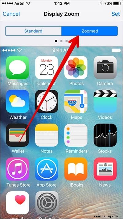 So verwenden und deaktivieren Sie den geteilten Bildschirm auf dem iPhone 6 Plus und 6s Plus 