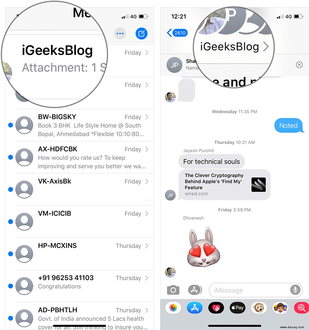 So entfernen Sie einen Benutzer aus der iMessage-Gruppe auf dem iPhone 