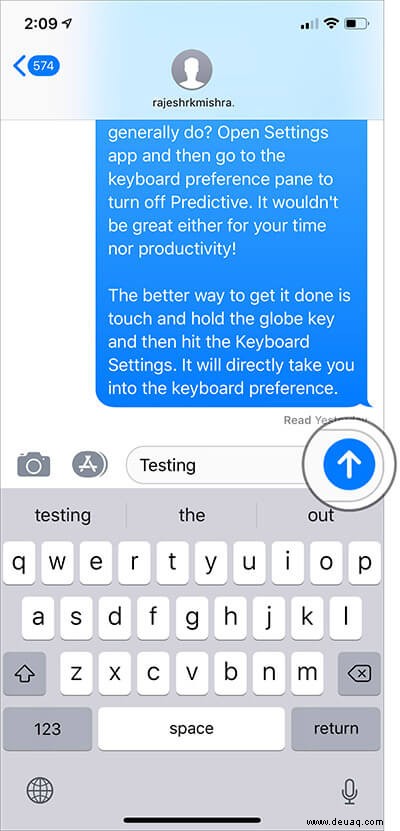 So verwenden Sie Blasen- und Bildschirmeffekte in iMessage auf dem iPhone 