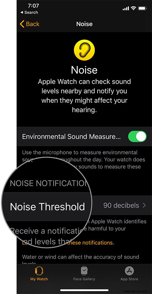 So verwenden Sie die Noise-App auf der Apple Watch 