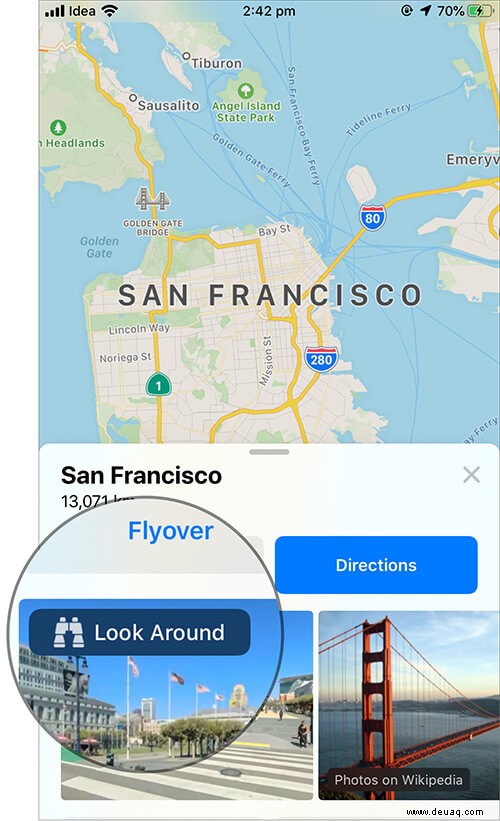 So verwenden Sie die Look Around-Funktion in Apple Maps 