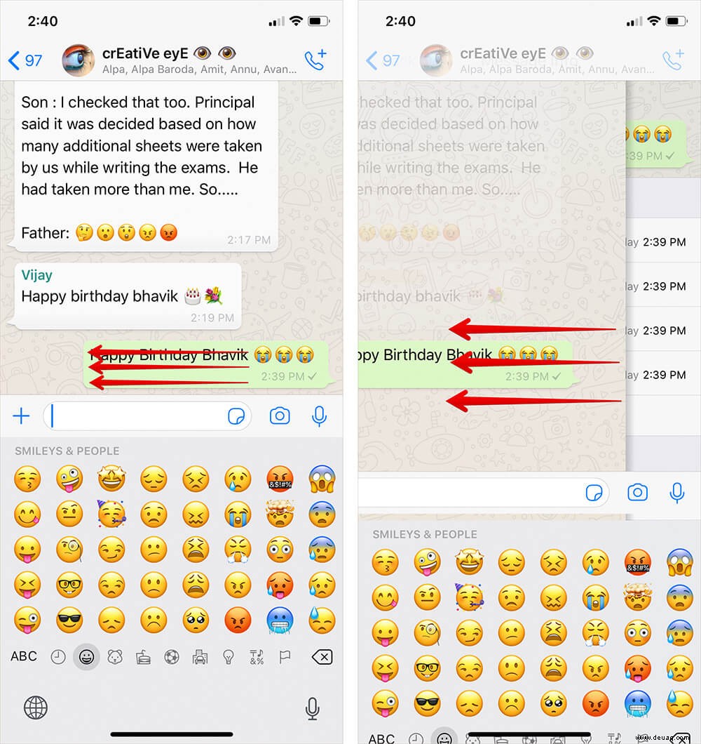 So wissen Sie, wer die WhatsApp-Gruppennachricht auf dem iPhone gelesen hat 