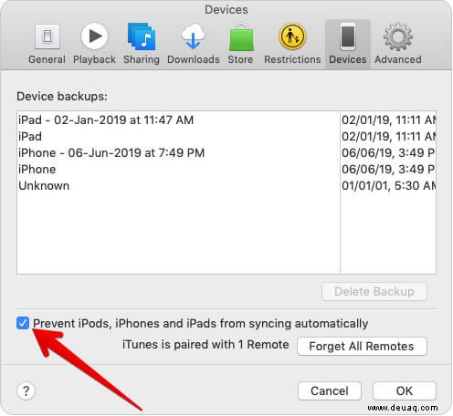 So verhindern Sie, dass iTunes Ihr iPhone oder iPad automatisch synchronisiert 