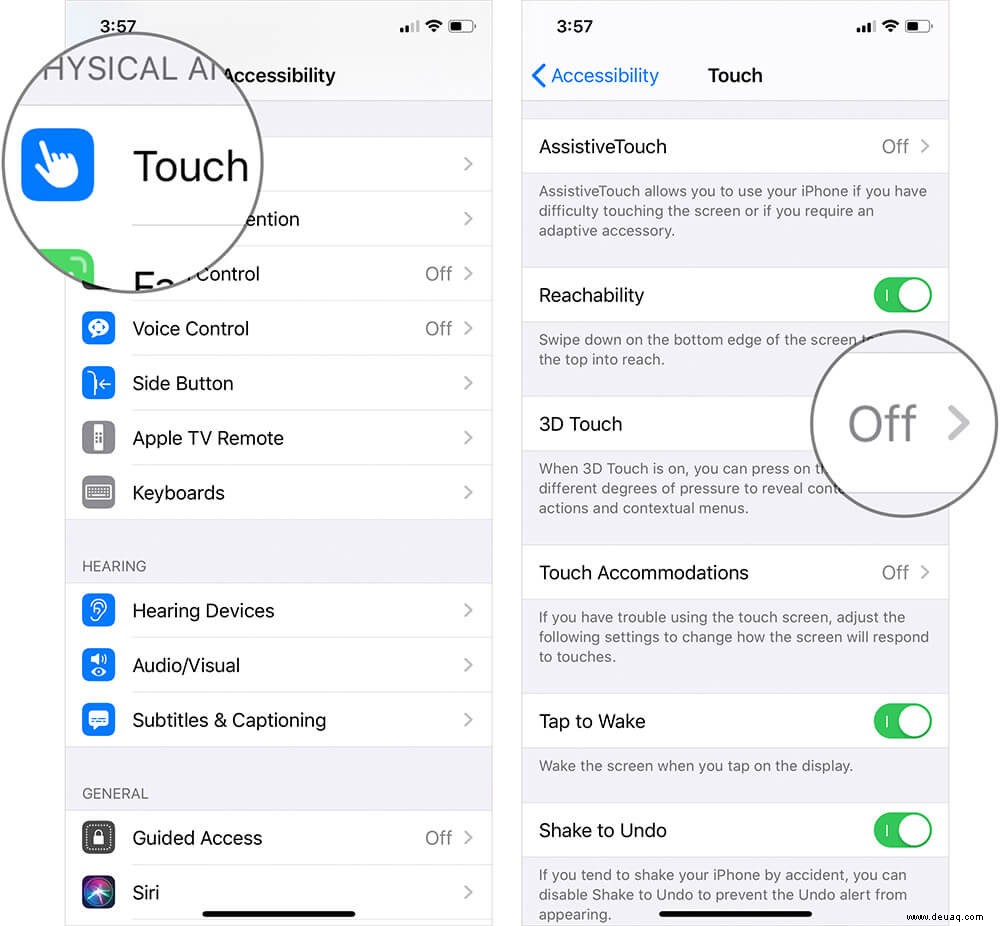 3D Touch funktioniert nicht auf iPhone oder iPad 