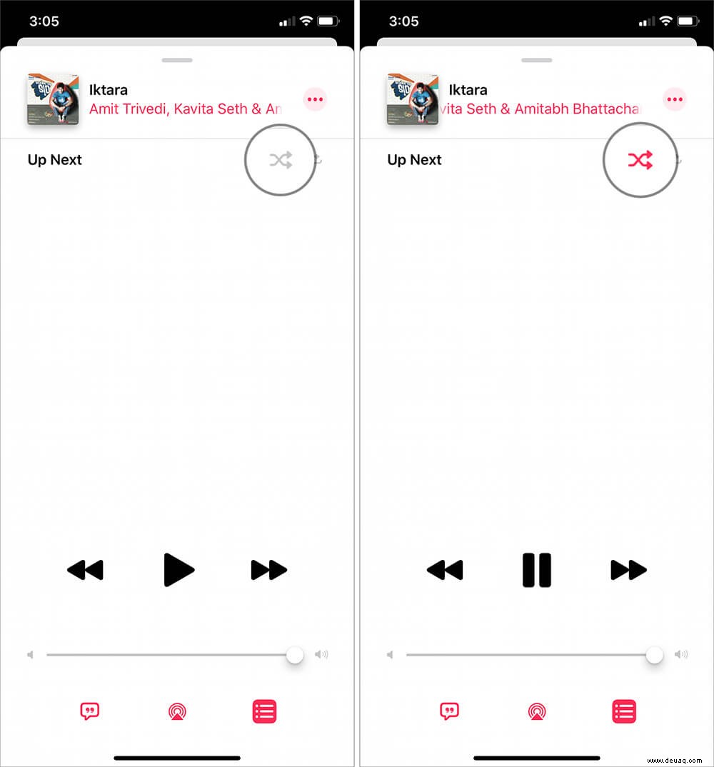 So mischen Sie Songs in Apple Music auf iPhone und iPad 