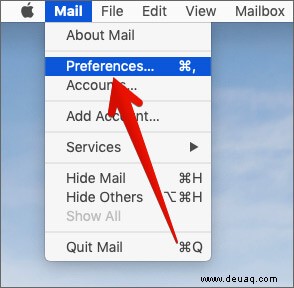 So ändern Sie die Schriftart- und Farbeinstellungen in der Mac Mail App 