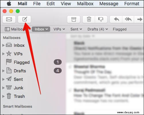 So ändern Sie die Schriftart- und Farbeinstellungen in der Mac Mail App 