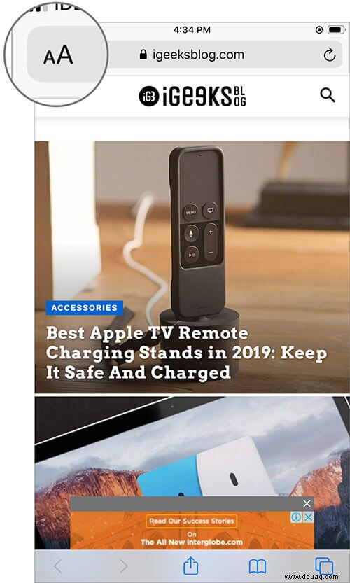 So erhöhen Sie die Schriftgröße in Safari auf iPhone und iPad 