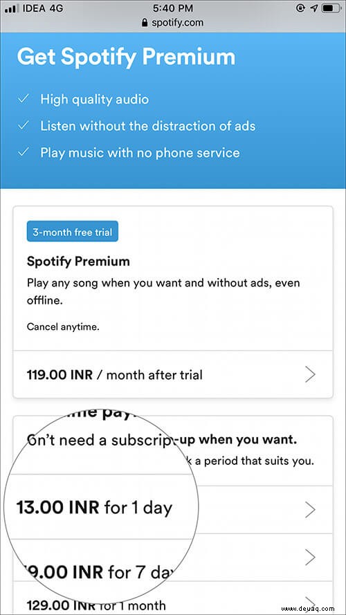 So erhalten Sie Spotify Premium auf iPhone, iPad oder Mac 