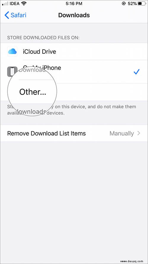 So ändern Sie den Safari-Download-Speicherort auf dem iPhone 