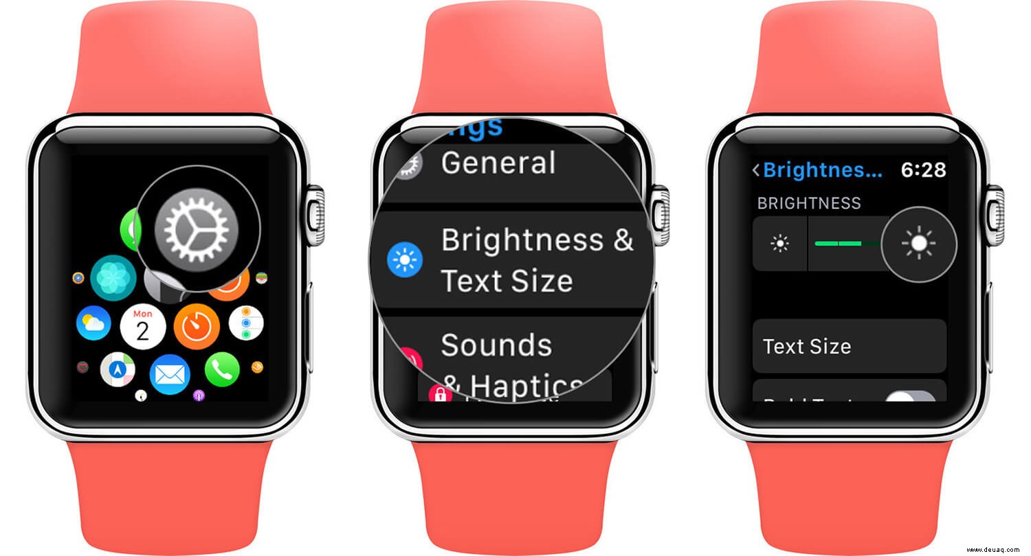 So passen Sie die Bildschirmhelligkeit der Apple Watch an 