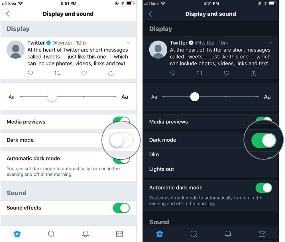 So aktivieren Sie den Twitter Lights Out Dark Mode auf iPhone und iPad 