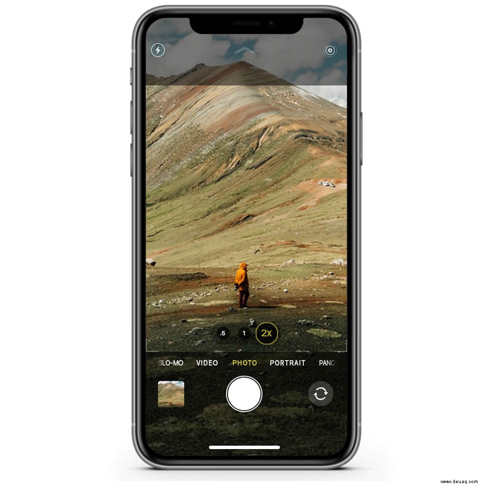 So nehmen Sie Bilder mit dem Teleobjektiv auf dem iPhone 11 Pro Max auf 