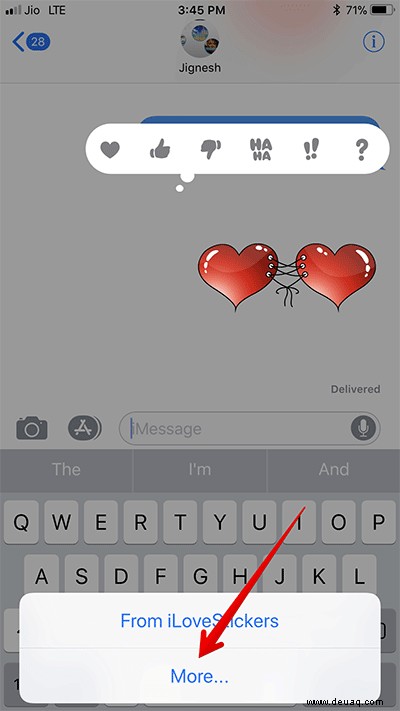 So löschen Sie Sticker aus iMessages auf iPhone und iPad 