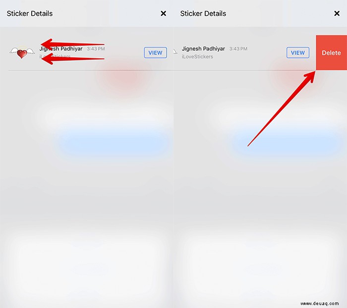 So löschen Sie Sticker aus iMessages auf iPhone und iPad 