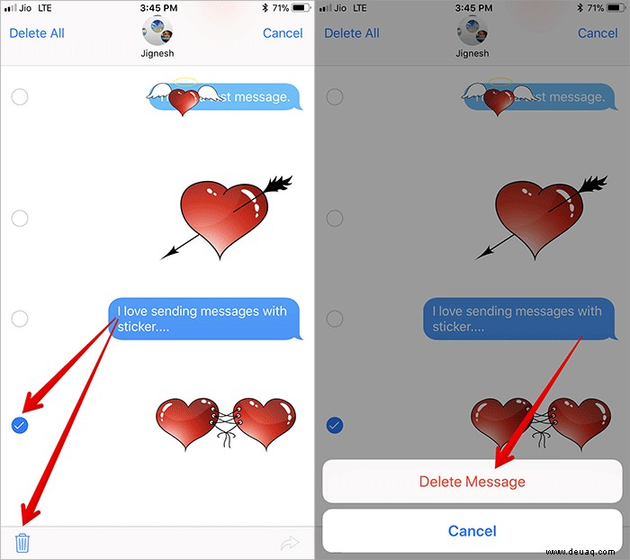 So löschen Sie Sticker aus iMessages auf iPhone und iPad 
