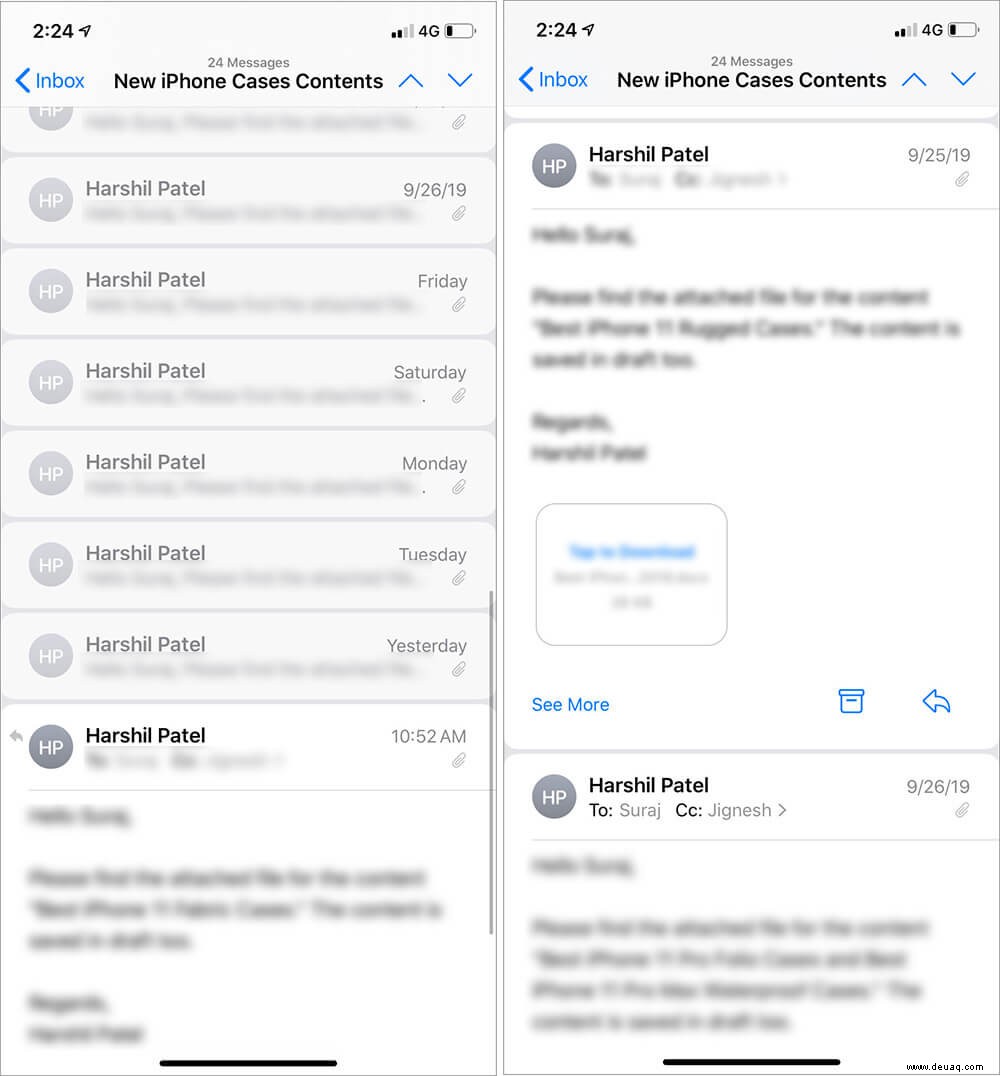 So organisieren Sie Nachrichten-Threads in der Mail-App auf iPhone und iPad 