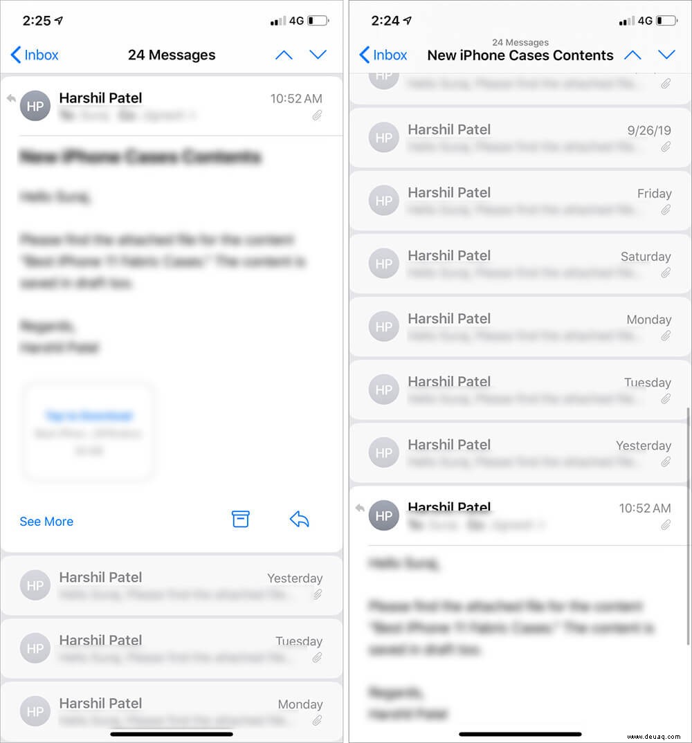 So organisieren Sie Nachrichten-Threads in der Mail-App auf iPhone und iPad 