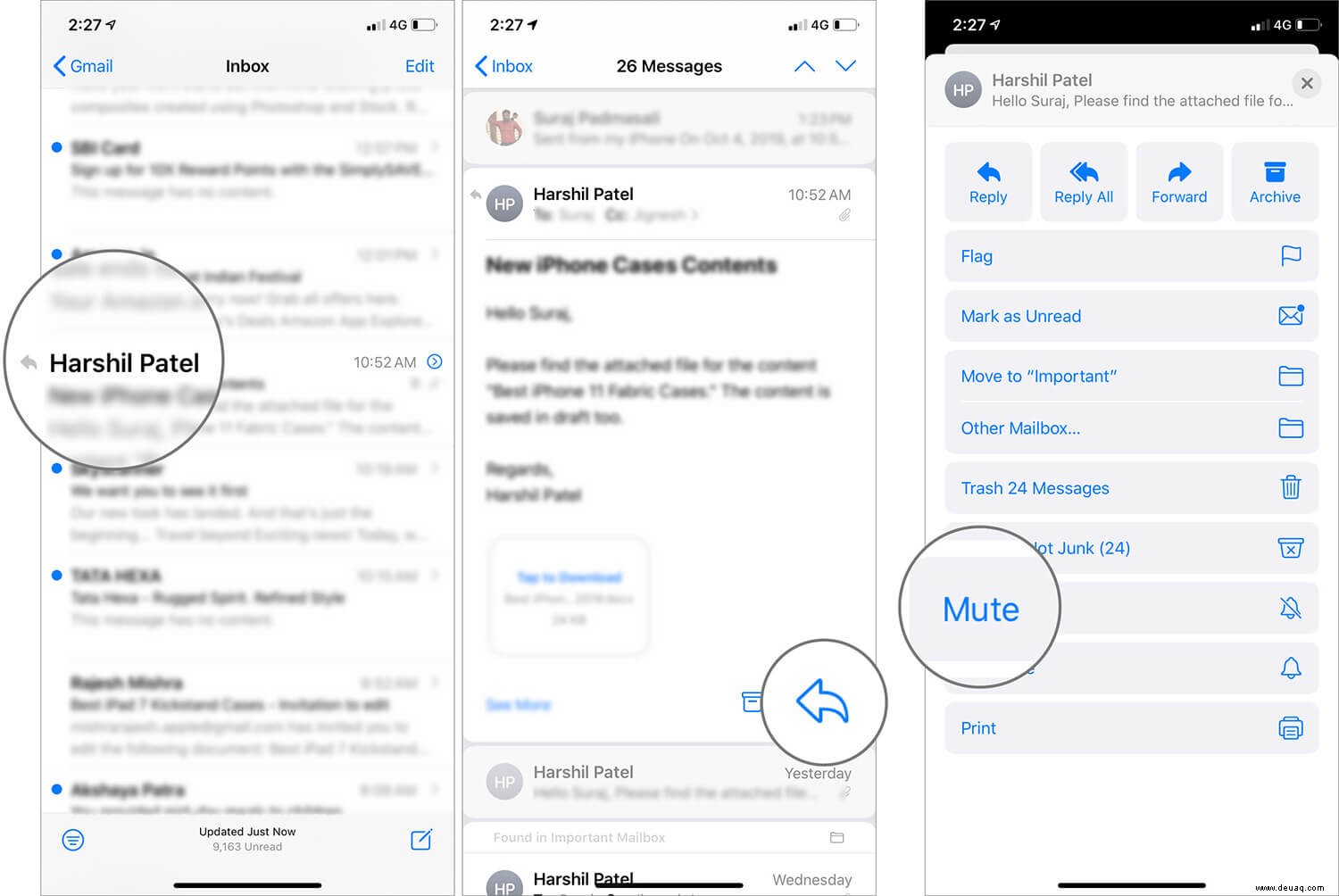 So organisieren Sie Nachrichten-Threads in der Mail-App auf iPhone und iPad 