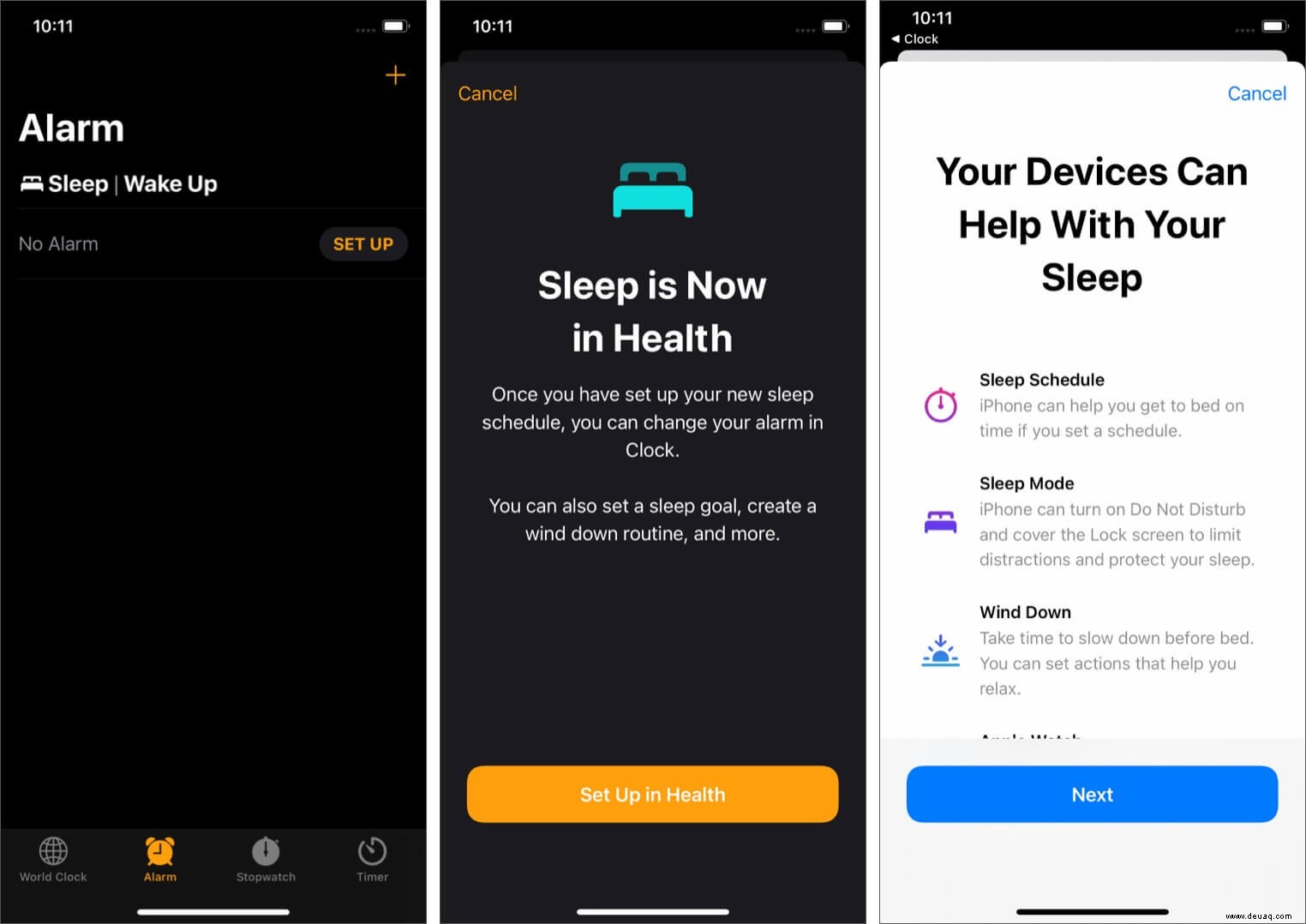 So löschen Sie den Schlafenszeitalarm auf iPhone und iPad 