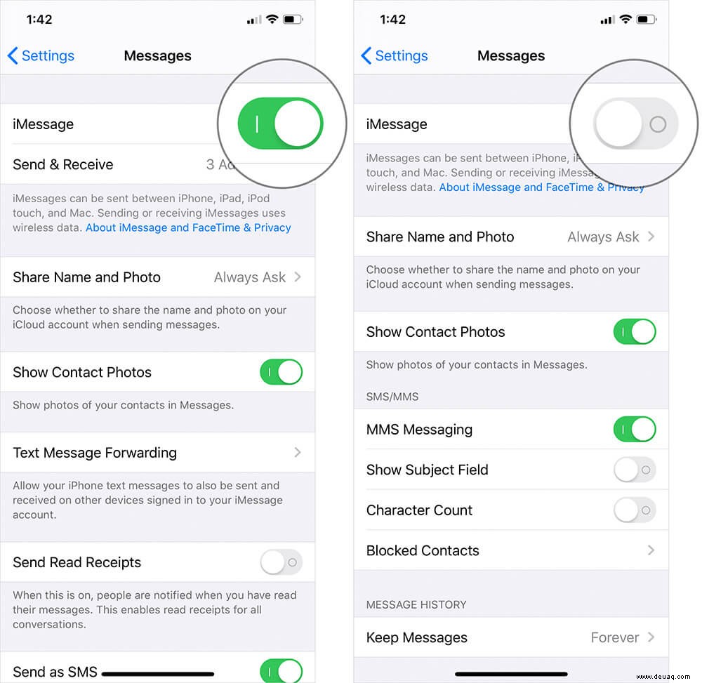 Keine SMS nach dem Wechsel von iPhone zu Android 