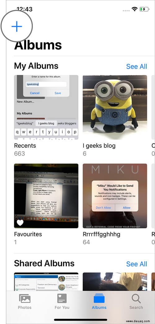 So fügen Sie Fotos zum Album auf dem iPhone hinzu 