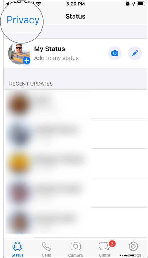 So verbergen Sie den WhatsApp-Status vor einigen Kontakten auf dem iPhone 