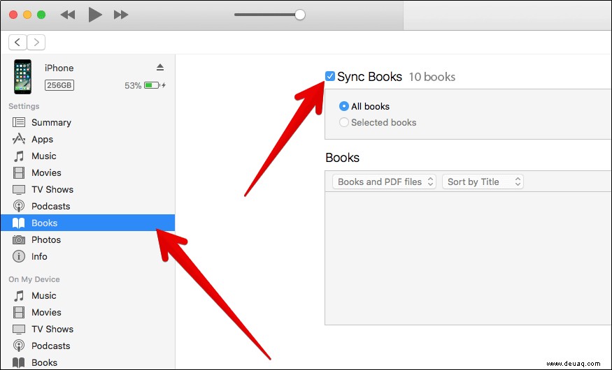 So synchronisieren Sie Bücher zwischen Mac und iPhone oder iPad 
