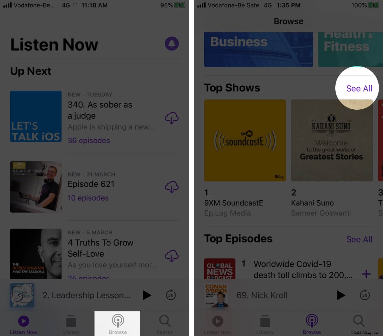 iOS 14:So verwenden Sie die Podcasts-App auf iPhone und iPad 