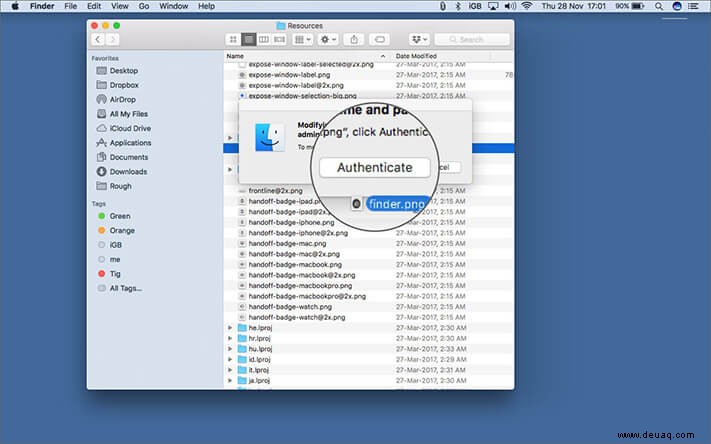 So legen Sie ein Bild als Finder-Dock-Symbol unter macOS fest 