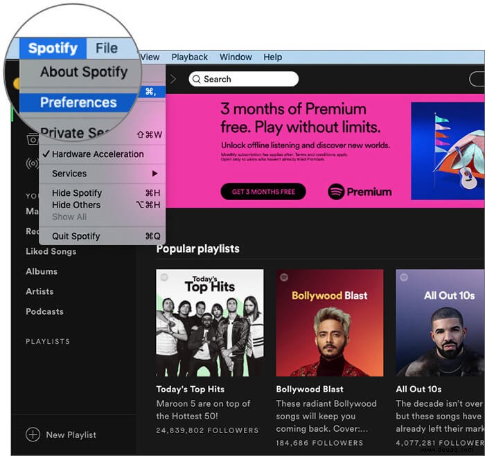 So verhindern Sie, dass Spotify beim Start auf dem Mac geöffnet wird 