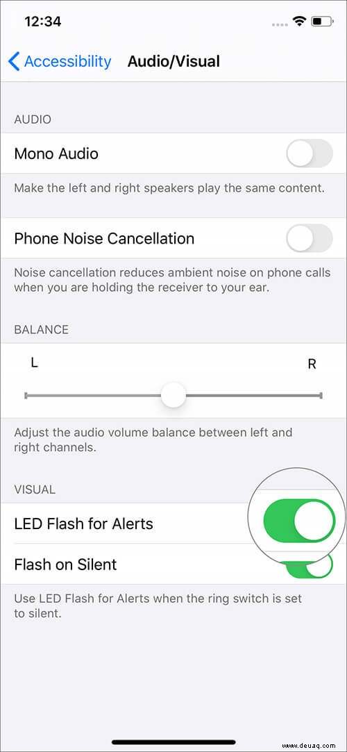 So aktivieren Sie den LED-Blitz für Benachrichtigungen auf dem iPhone 