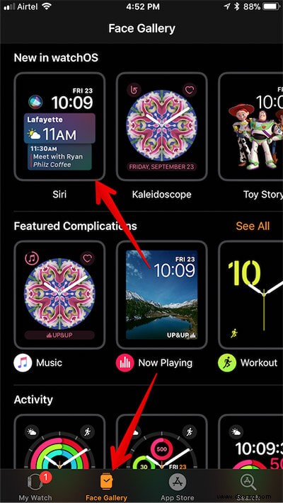 So richten Sie Siri Watch Face auf der Apple Watch ein und passen es an 