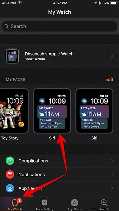 So richten Sie Siri Watch Face auf der Apple Watch ein und passen es an 