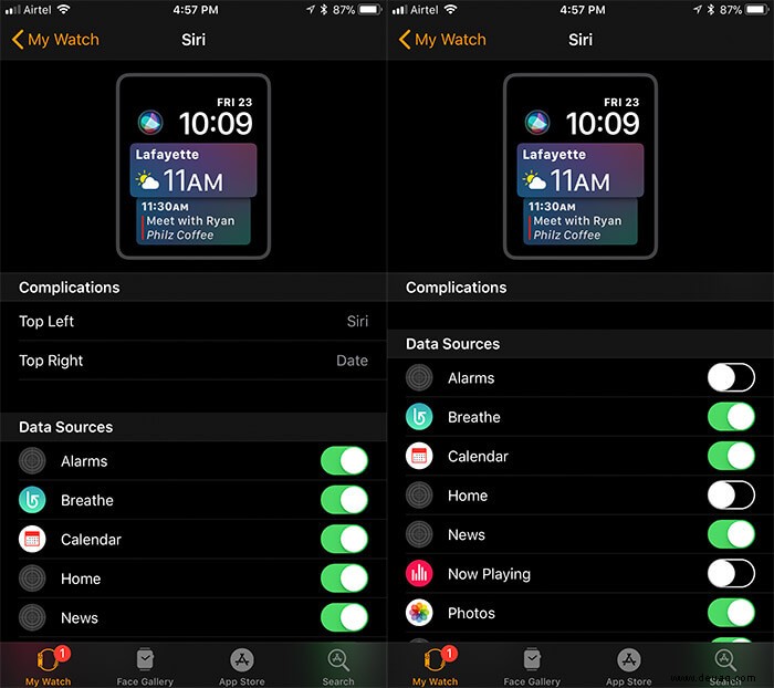So richten Sie Siri Watch Face auf der Apple Watch ein und passen es an 